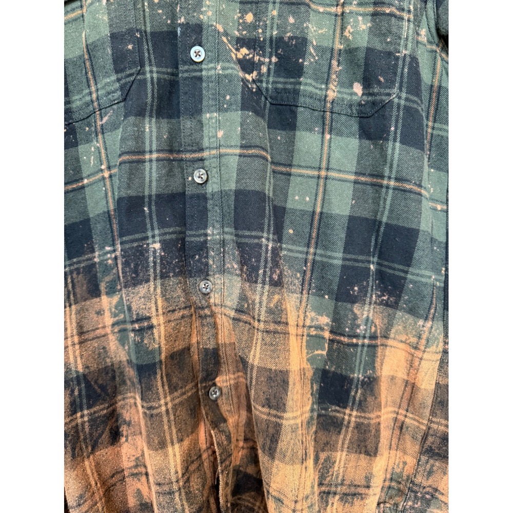Moonshine Salvage One-of-a-Kind Bleached Flannel | Vintage Circus Horse Art / S - Picture 7 of 11